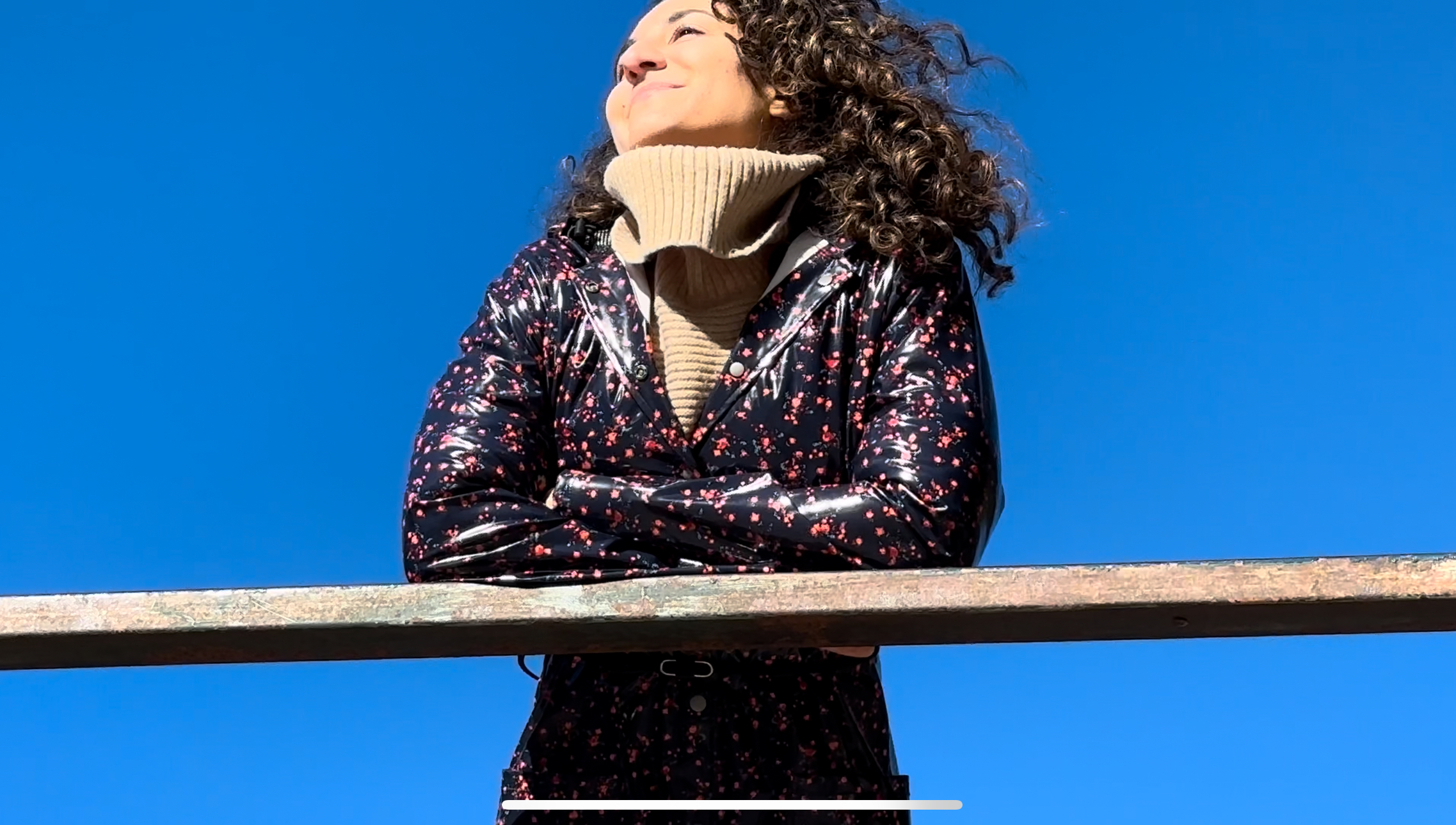 Flowery vinyl raincoat – 1